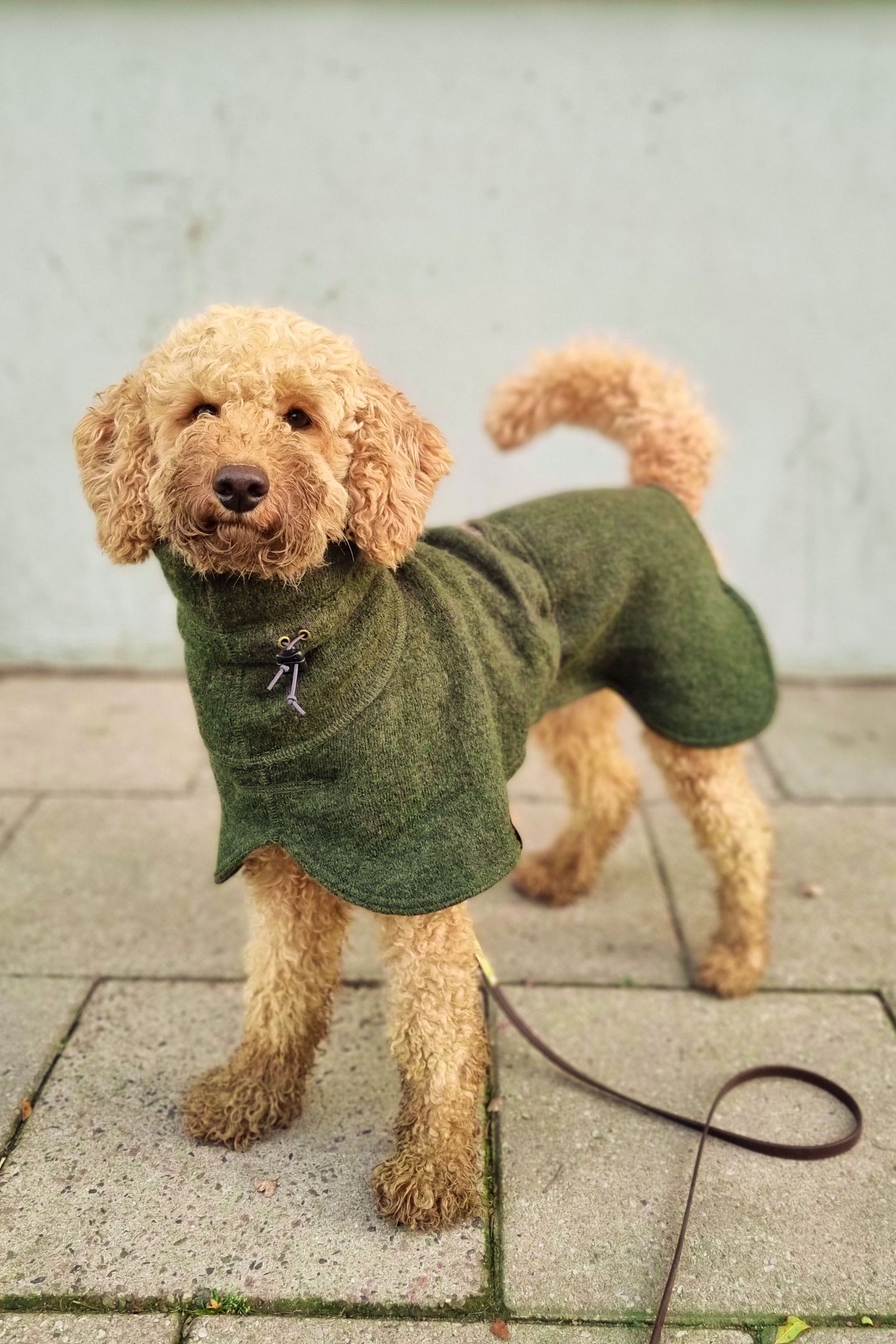 Wool Coat in 100 % wool - Long neck